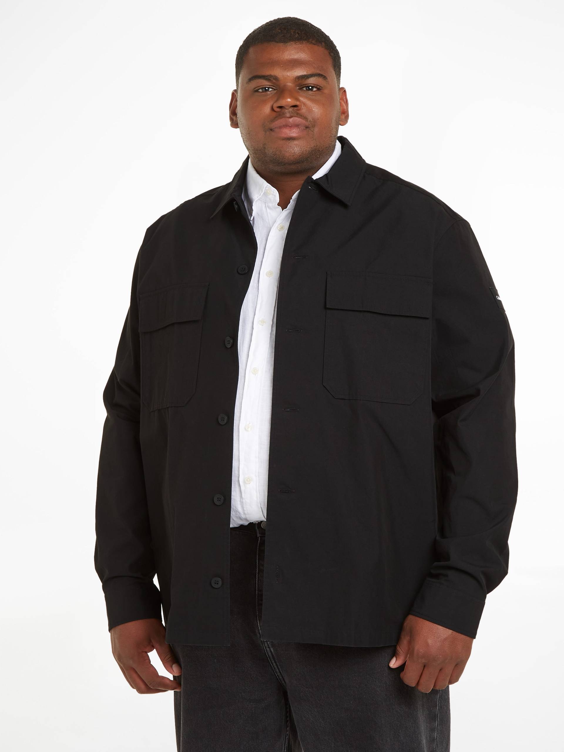 Calvin Klein Big&Tall Langarmhemd »BT_COTTON NYLON OVERSHIRT«, mit Knopfleiste von Calvin Klein Big&Tall