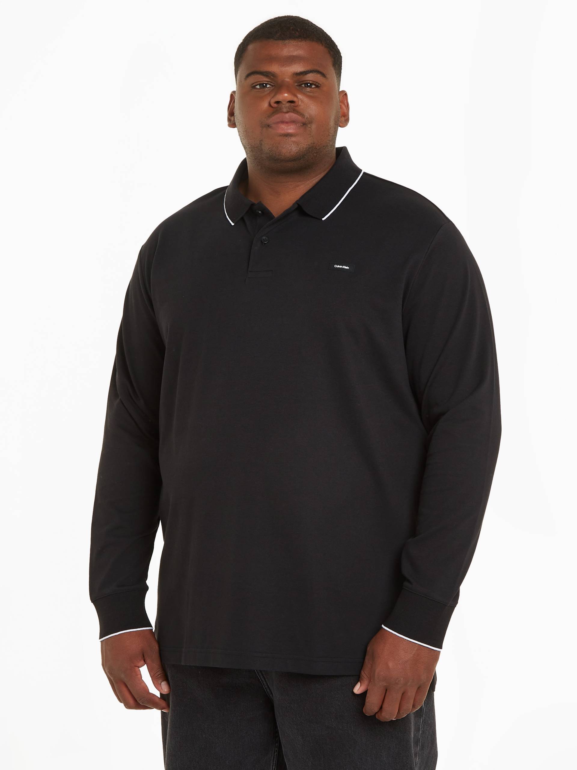 Calvin Klein Big&Tall Poloshirt »BT_STRETCH PIQUE TIPPING LS POLO« von Calvin Klein Big&Tall