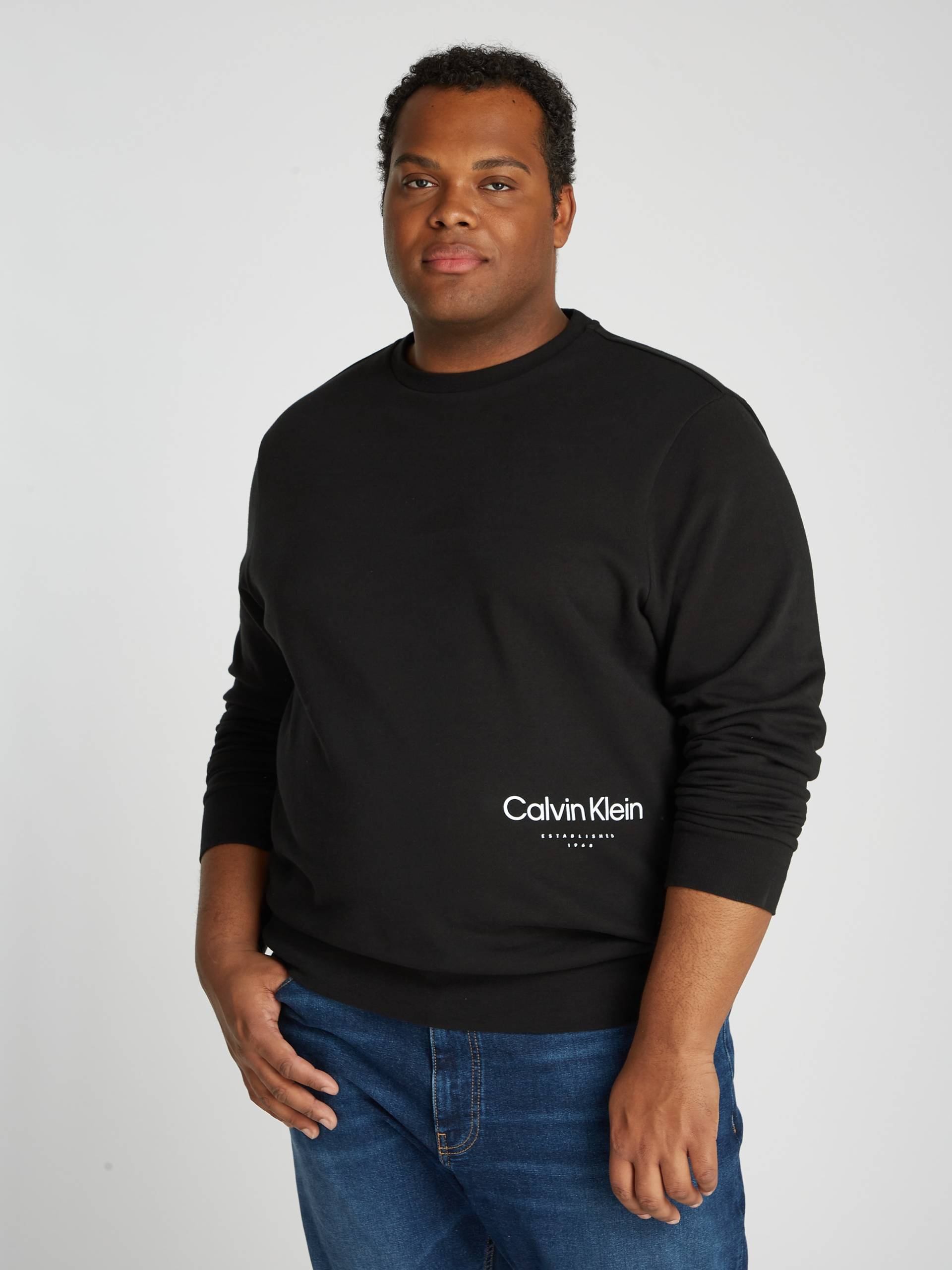 Calvin Klein Big&Tall Sweatshirt »BT_OFF PLACEMENT LOGO SWEATSHIRT«, in grossen Grössen mit Logoschriftzug Calvin Klein Big&Tall Sweatshirt »BT_OFF PLACEMENT LOGO SWEATSHIRT«, in grossen Grössen mit Logoschriftzug von Calvin Klein Big&Tall