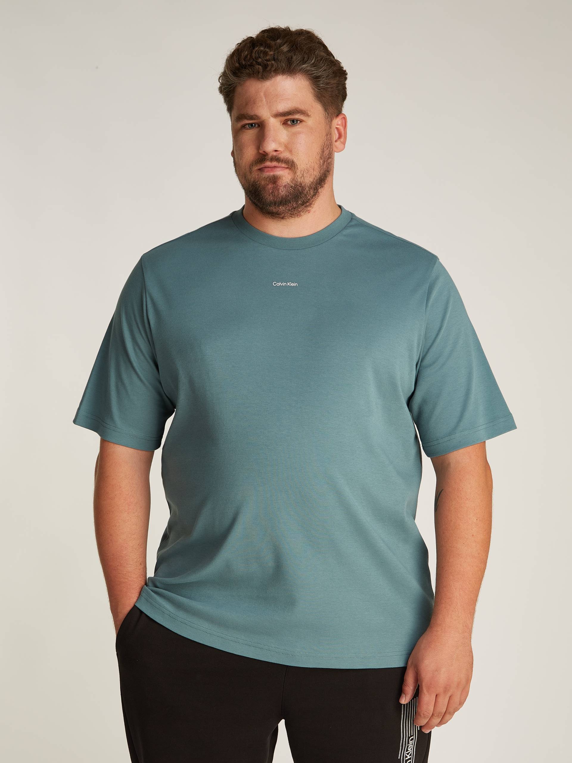 Calvin Klein Big&Tall T-Shirt »BT_NANO LOGO INTERLOCK T-SHIRT«, in Grossen Grössen mit Logoschriftzug Calvin Klein Big&Tall T-Shirt »BT_NANO LOGO INTERLOCK T-SHIRT«, in Grossen Grössen mit Logoschriftzug von Calvin Klein Big&Tall