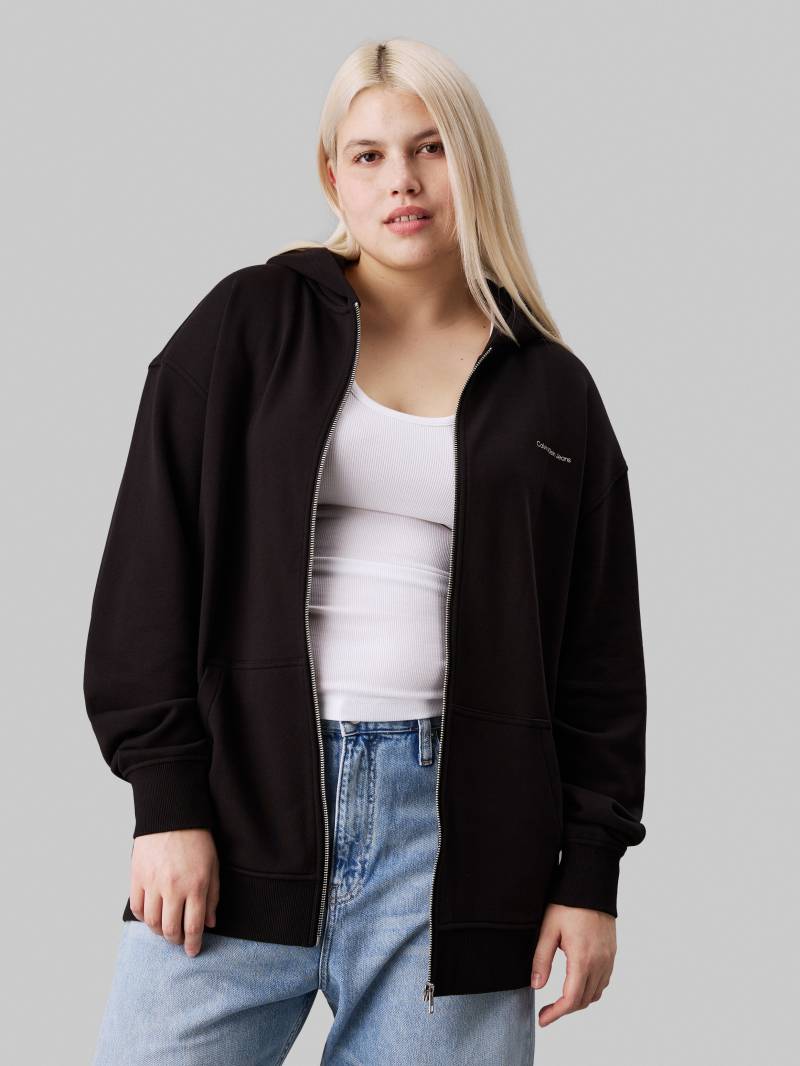Calvin Klein Jeans Plus Sweatjacke »PLUS DIFFUSED CK ZIP-THROUGH«, in Grossen Grössen mit Backprint von Calvin Klein Jeans Plus