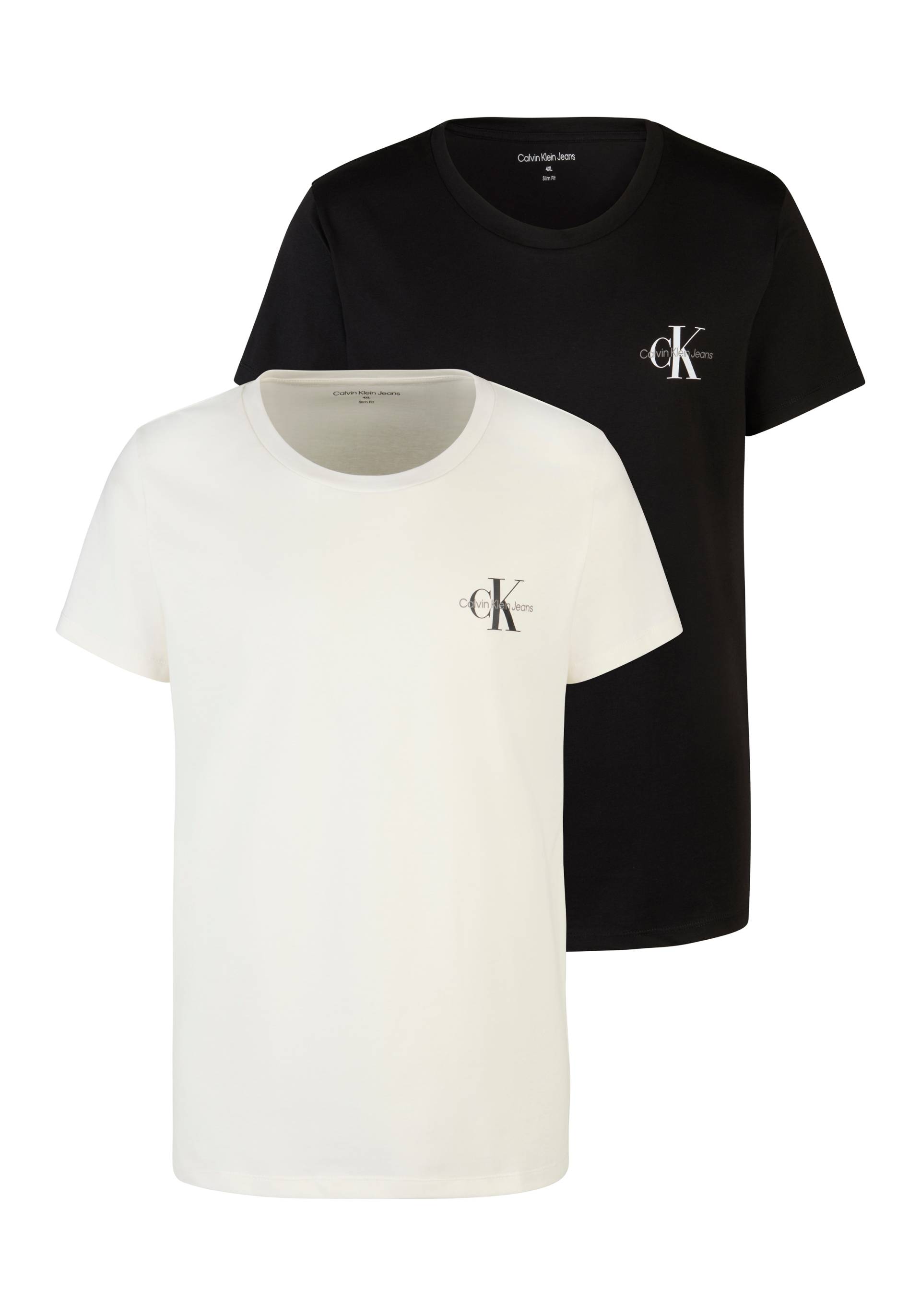 Calvin Klein Jeans Plus T-Shirt »PLUS MONOLOGO TWO PACK«, in Grossen Grössen mit Logodruck Calvin Klein Jeans Plus T-Shirt »PLUS MONOLOGO TWO PACK«, in Grossen Grössen mit Logodruck von Calvin Klein Jeans Plus