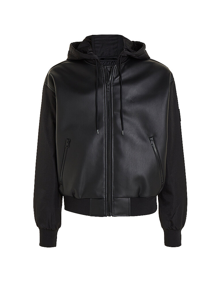 CALVIN KLEIN JEANS Jacke in Lederoptik schwarz | XXL von Calvin Klein Jeans