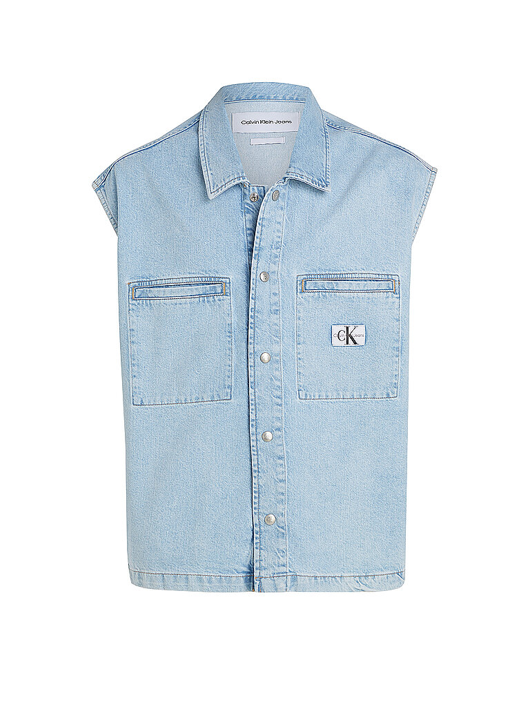 CALVIN KLEIN JEANS Jeanshemd hellblau | M von Calvin Klein Jeans