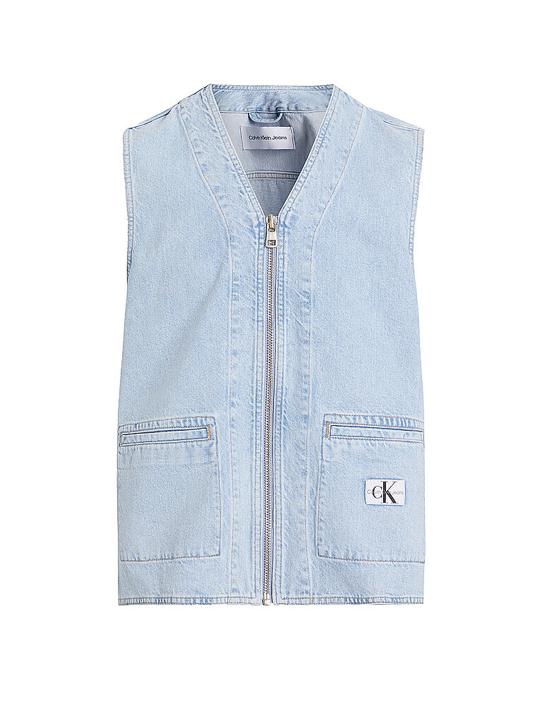 CALVIN KLEIN JEANS Jeansjacke hellblau | L von Calvin Klein Jeans