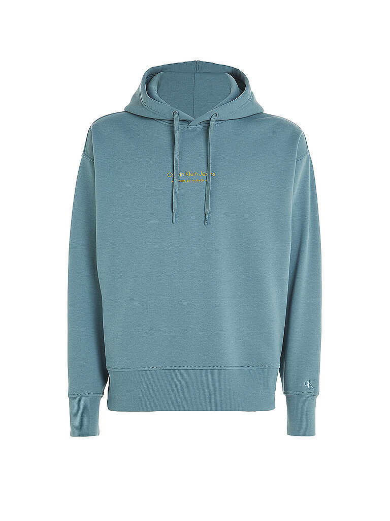 CALVIN KLEIN JEANS Kapuzensweater - Hoodie petrol | L von Calvin Klein Jeans