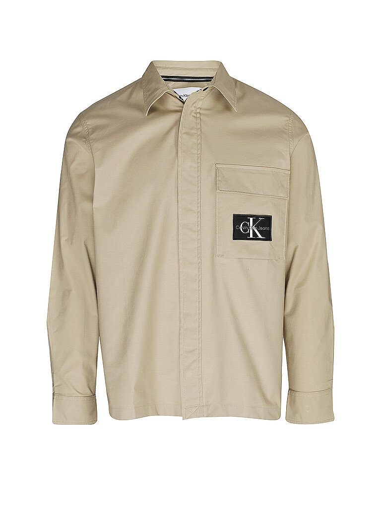 CALVIN KLEIN JEANS Overshirt beige | XXL von Calvin Klein Jeans
