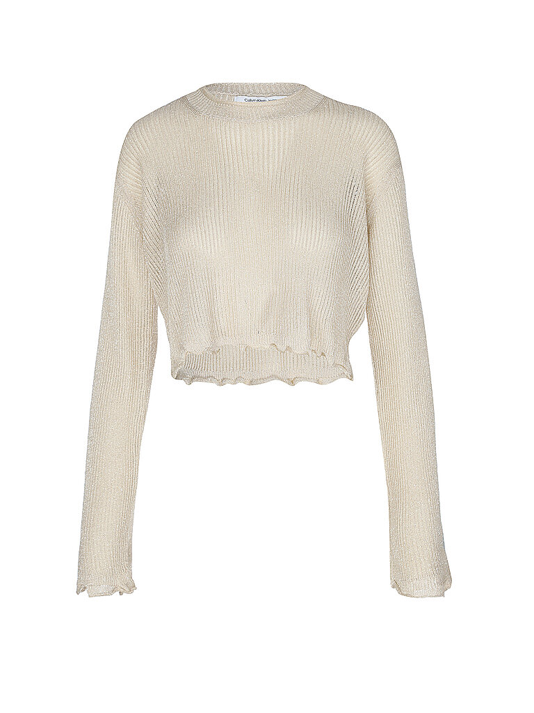 CALVIN KLEIN JEANS Pullover  gold | XS von Calvin Klein Jeans