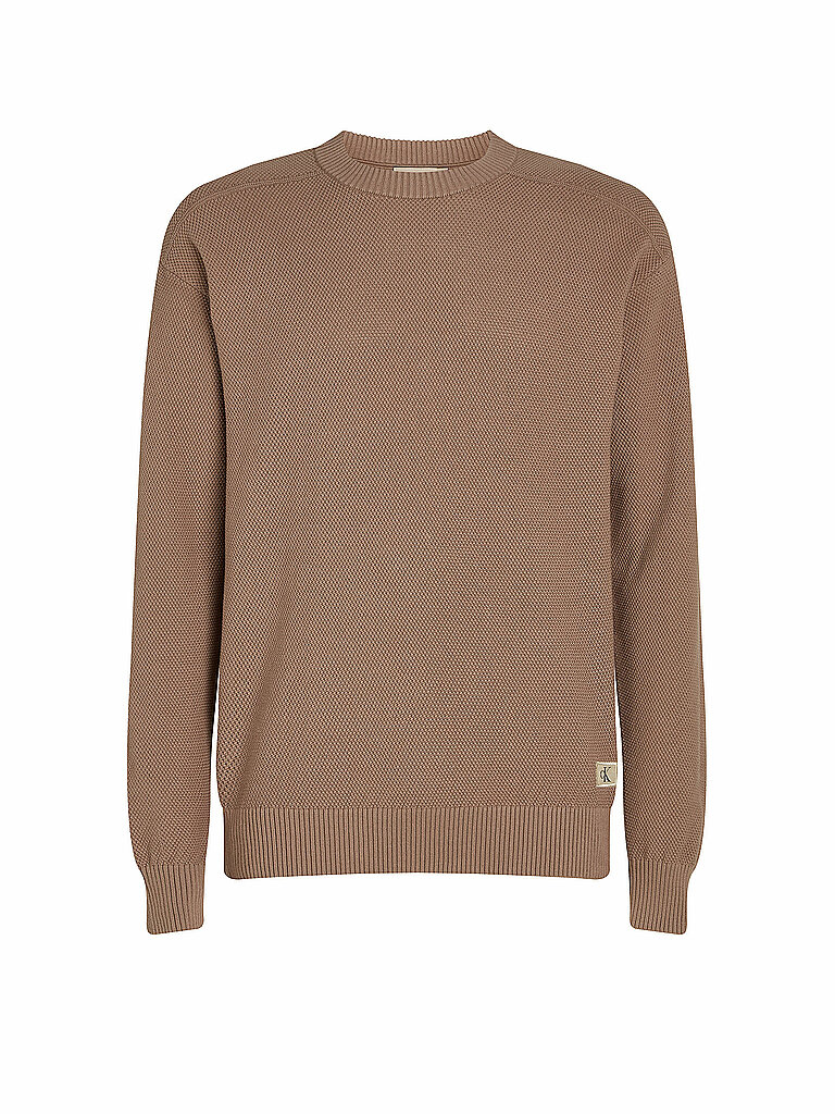 CALVIN KLEIN JEANS Sweater hellbraun | L von Calvin Klein Jeans