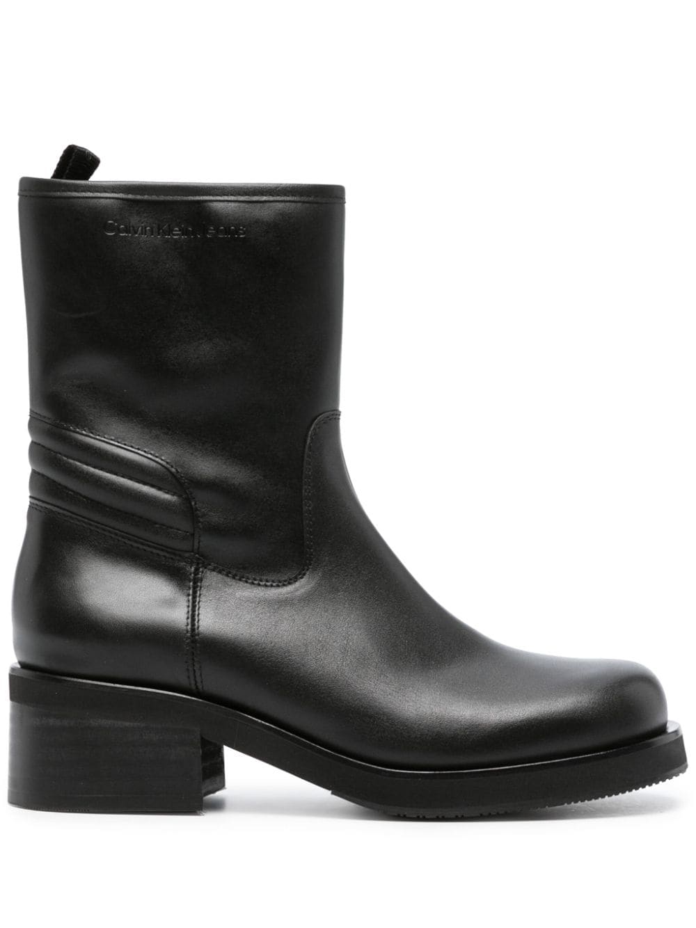 Calvin Klein Jeans 55mm leather Biker boots - Black von Calvin Klein Jeans