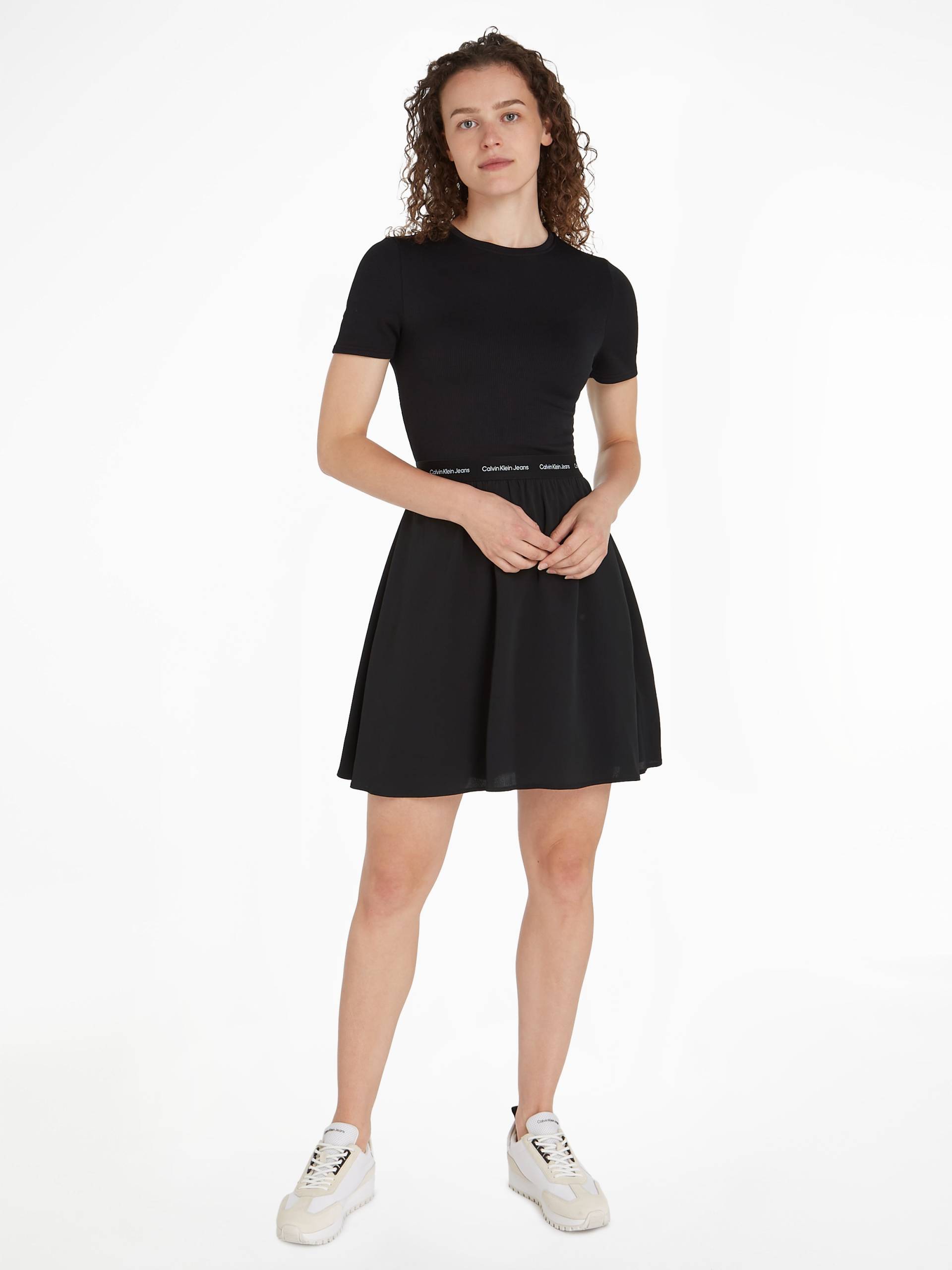 Calvin Klein Jeans Blusenkleid »LOGO ELASTIC SHORT SLEEVE DRESS« von Calvin Klein Jeans