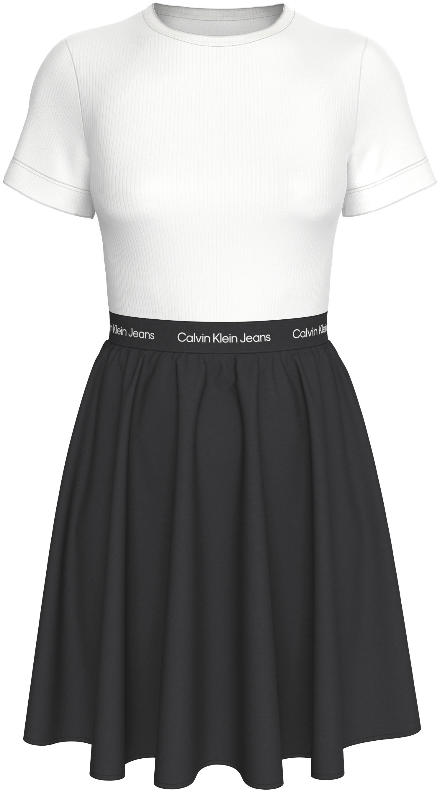 Calvin Klein Jeans Blusenkleid »LOGO ELASTIC SHORT SLEEVE DRESS«, mit Logoschriftzug Calvin Klein Jeans Blusenkleid »LOGO ELASTIC SHORT SLEEVE DRESS«, mit Logoschriftzug von Calvin Klein Jeans