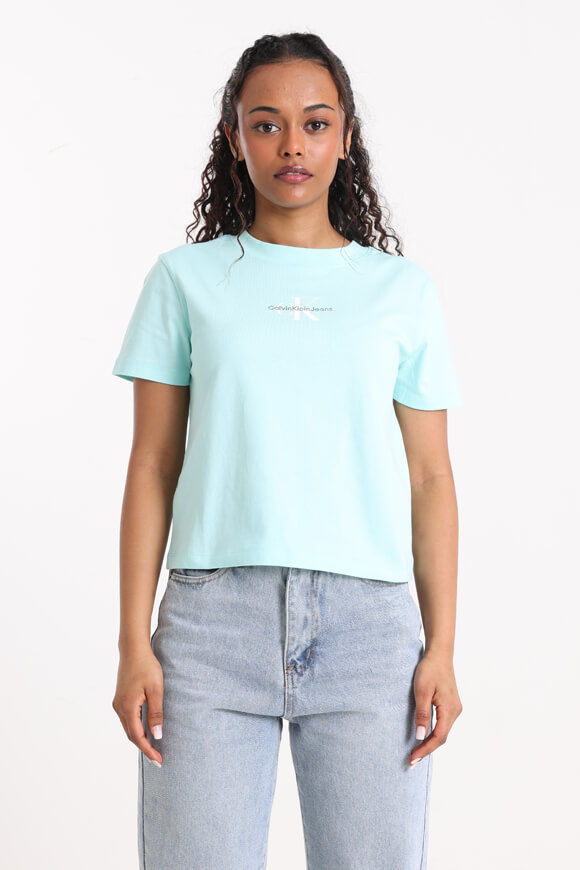 Calvin Klein Jeans Crop T-Shirt | Blue Tint | Damen  | M von Calvin Klein Jeans