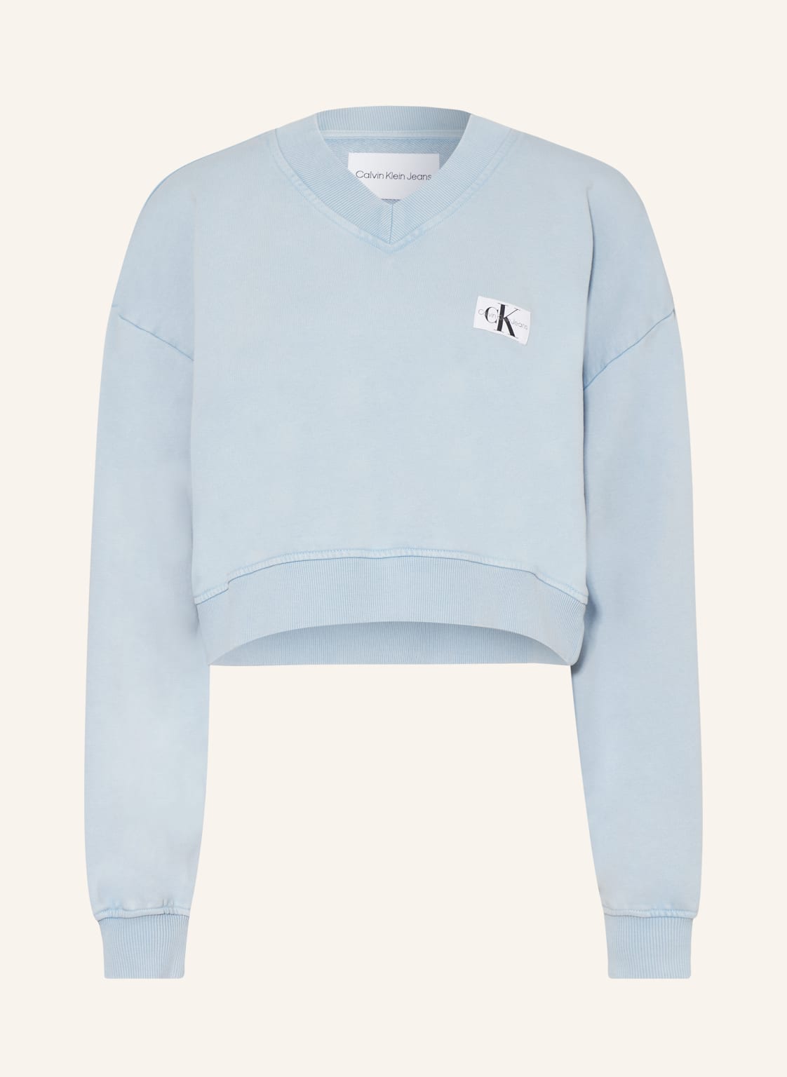 Calvin Klein Jeans Cropped-Sweatshirt blau von Calvin Klein Jeans