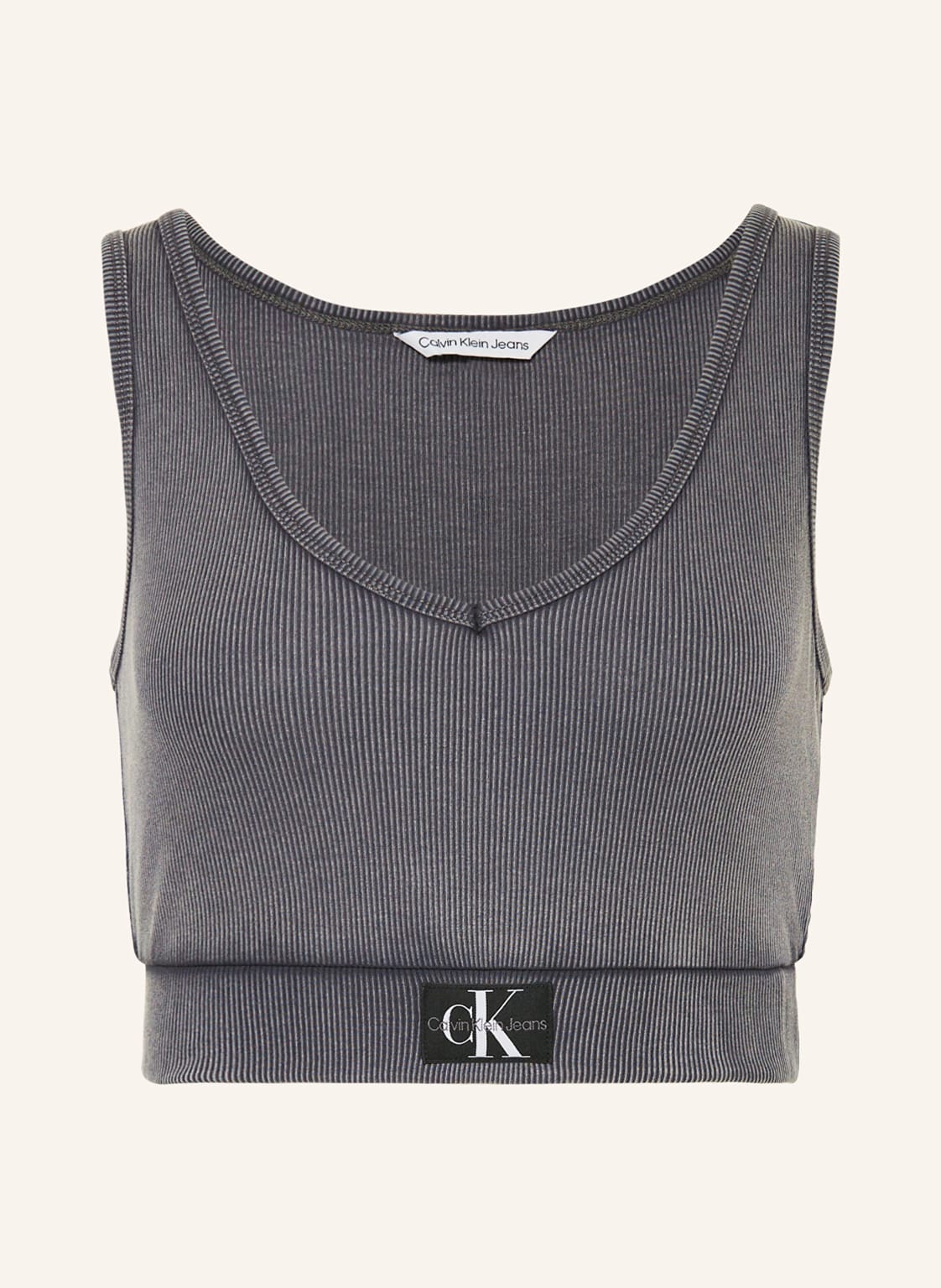 Calvin Klein Jeans Cropped-Top grau von Calvin Klein Jeans