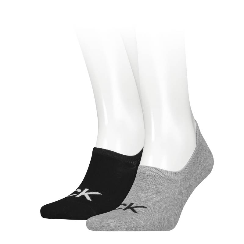 Calvin Klein Jeans Füsslinge »CK MEN FOOTIE HIGH CUT 2P LOGO«, (2 Paar), Verstärkte Ferse und Spitze für zusätzliche Strapazierfähigkeit von Calvin Klein Jeans
