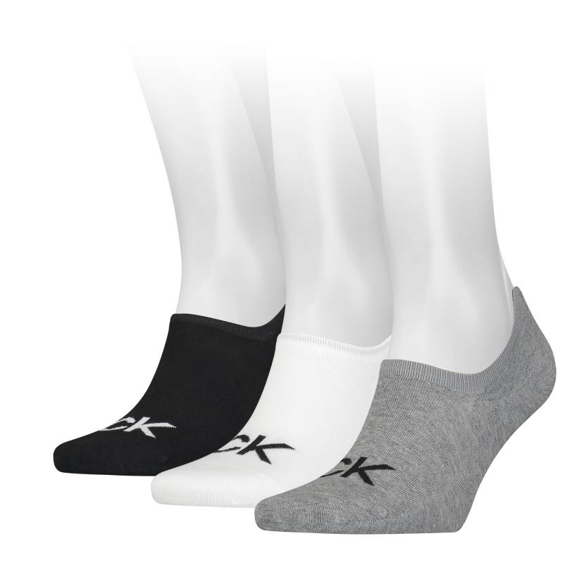 Calvin Klein Jeans Füsslinge »CK MEN FOOTIE HIGH CUT 3P LOGO«, (3 Paar), No Show Socks, Anti-Slip-Ferse, CK-Logo, High-Cut von Calvin Klein Jeans