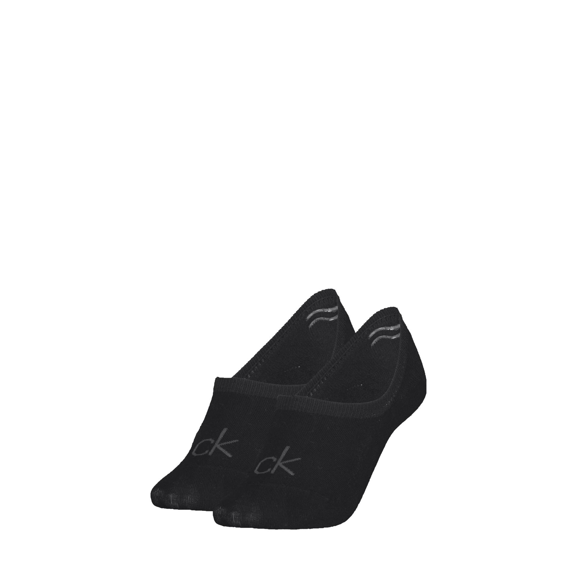 Calvin Klein Jeans Füsslinge »CK WOMEN FOOTIE HIGH CUT 2P«, (2 Paar), Mit eingestricktem Logo vorn von Calvin Klein Jeans