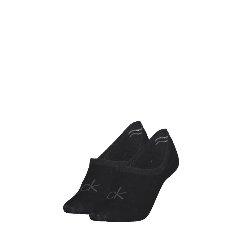 Calvin Klein Jeans Füsslinge »CK WOMEN FOOTIE HIGH CUT 2P«, (2 Paar), Mit eingestricktem Logo vorn von Calvin Klein Jeans