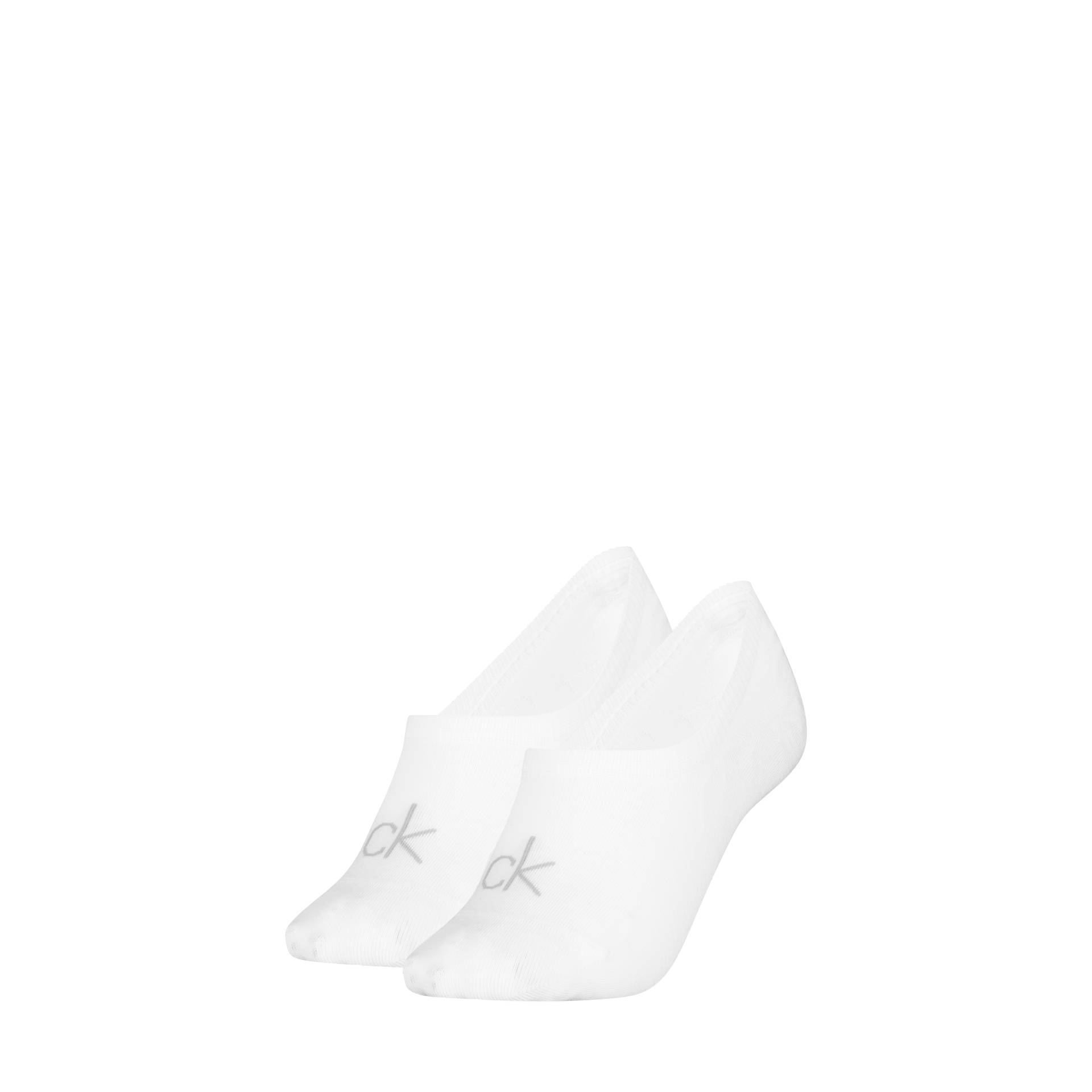 Calvin Klein Jeans Füsslinge »CK WOMEN FOOTIE HIGH CUT 2P«, (2 Paar), Mit eingestricktem Logo vorn von Calvin Klein Jeans