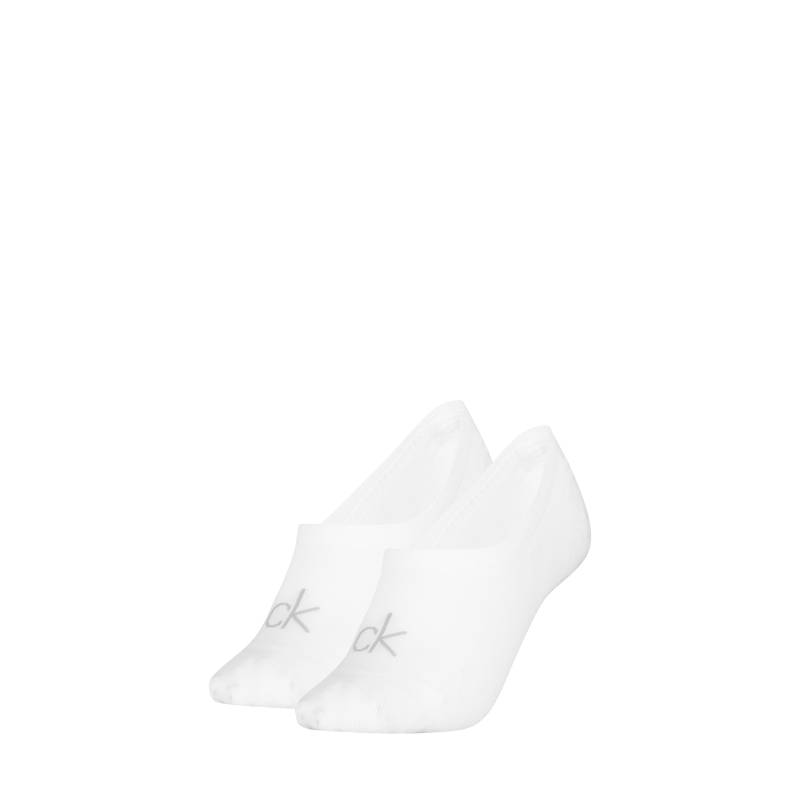 Calvin Klein Jeans Füsslinge »CK WOMEN FOOTIE HIGH CUT 2P«, (2 Paar), Mit eingestricktem Logo vorn von Calvin Klein Jeans