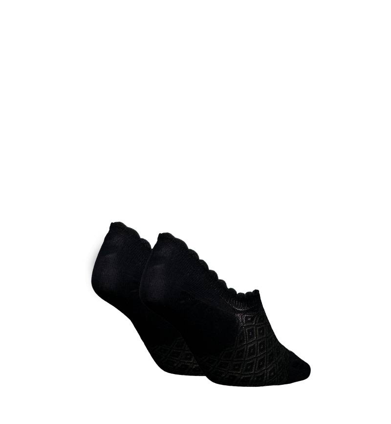 Calvin Klein Jeans Füsslinge »CK WOMEN FOOTIE HIGH CUT 2P DIAMOND«, (2 Paar), Mit gewelltem Rand und tollem Muster von Calvin Klein Jeans