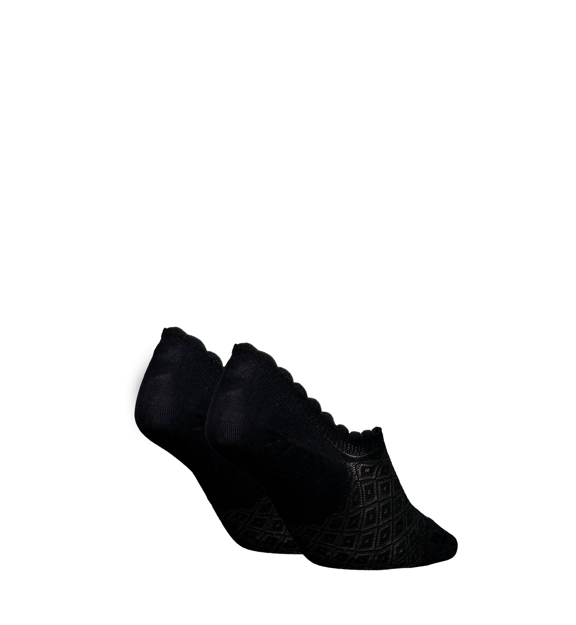 Calvin Klein Jeans Füsslinge »CK WOMEN FOOTIE HIGH CUT 2P DIAMOND«, (2 Paar), Mit gewelltem Rand und tollem Muster von Calvin Klein Jeans