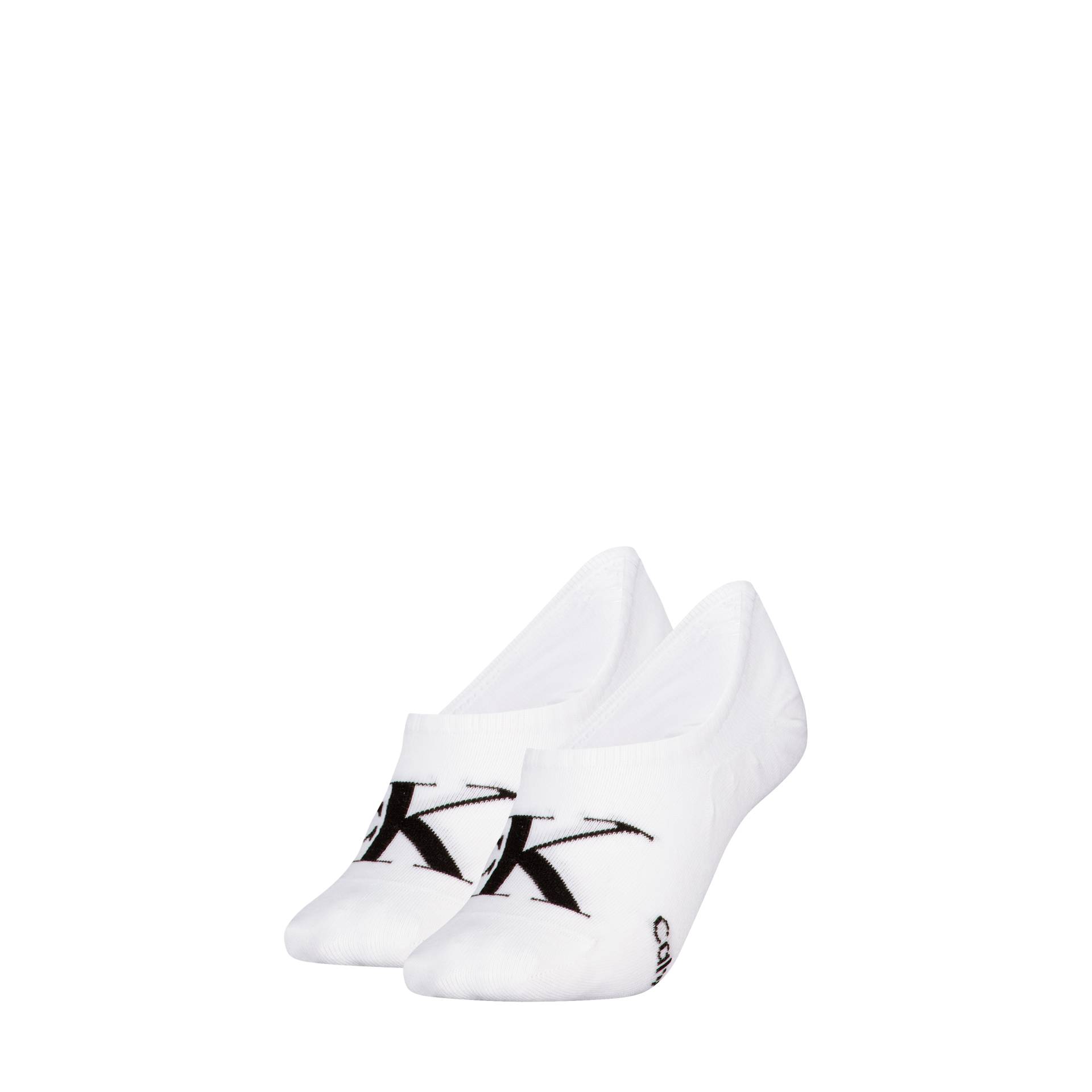 Calvin Klein Jeans Füsslinge »CKJ WOMEN FOOTIE HIGH CUT 2P MONOGRAM«, (2 Paar), Mit grosser Logostickerei vorn von Calvin Klein Jeans