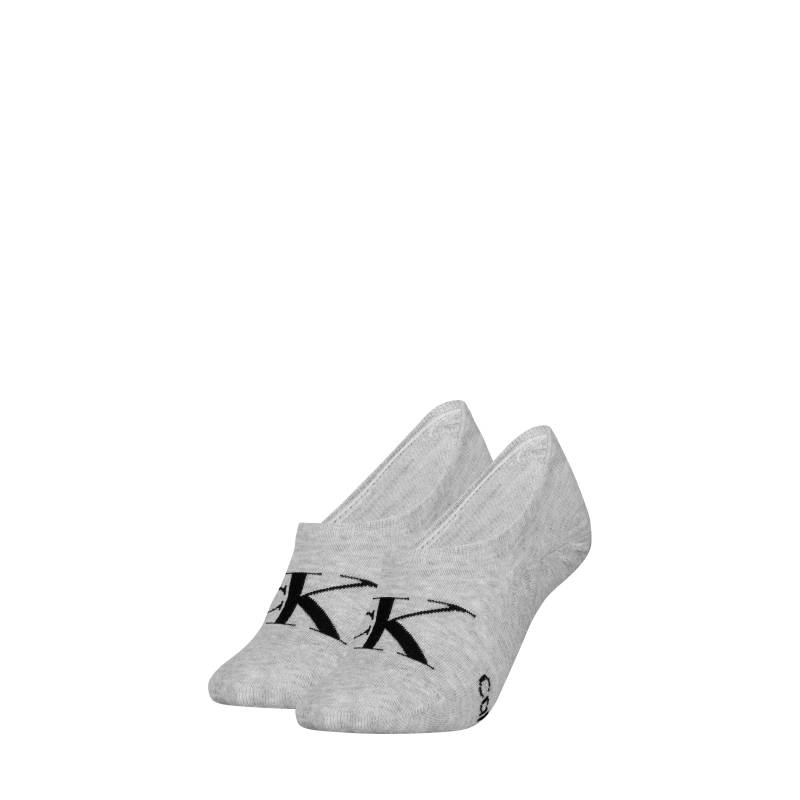 Calvin Klein Jeans Füsslinge »CKJ WOMEN FOOTIE HIGH CUT 2P MONOGRAM«, (2 Paar), Mit grosser Logostickerei vorn von Calvin Klein Jeans