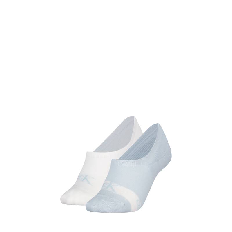 Calvin Klein Jeans Füsslinge »CKJ WOMEN HIGH CUT FOOTIE 2P GLOSSY«, (2 Paar), No-Show-Design, hoch ausgeschnitten von Calvin Klein Jeans