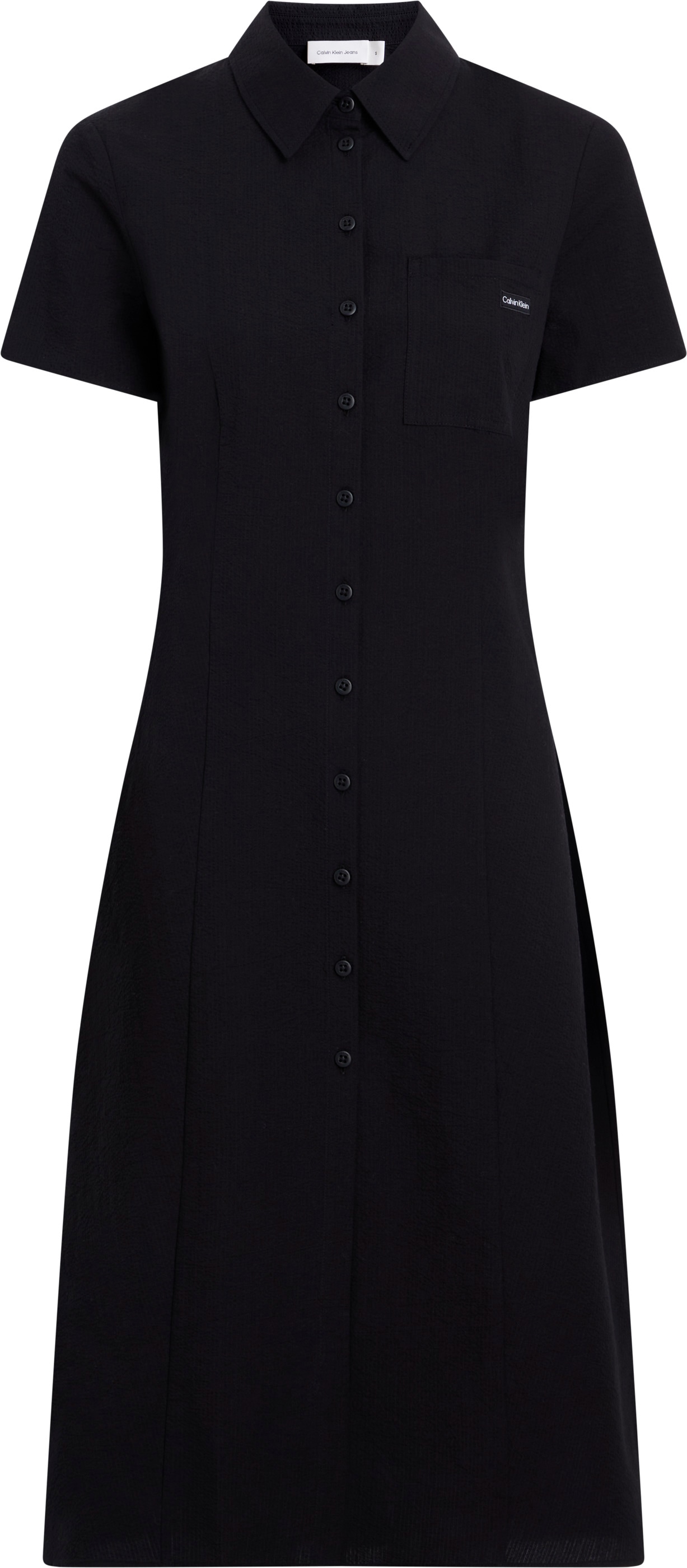 Calvin Klein Jeans Hemdblusenkleid »SEERSUCKER BUTTON DOWN DAY DRESS«, mit Brusttasche von Calvin Klein Jeans