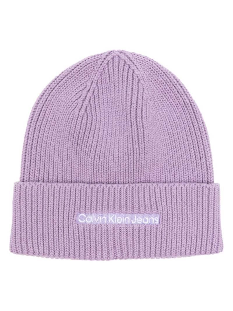 Calvin Klein Jeans Institutional organic cotton beanie - Purple von Calvin Klein Jeans