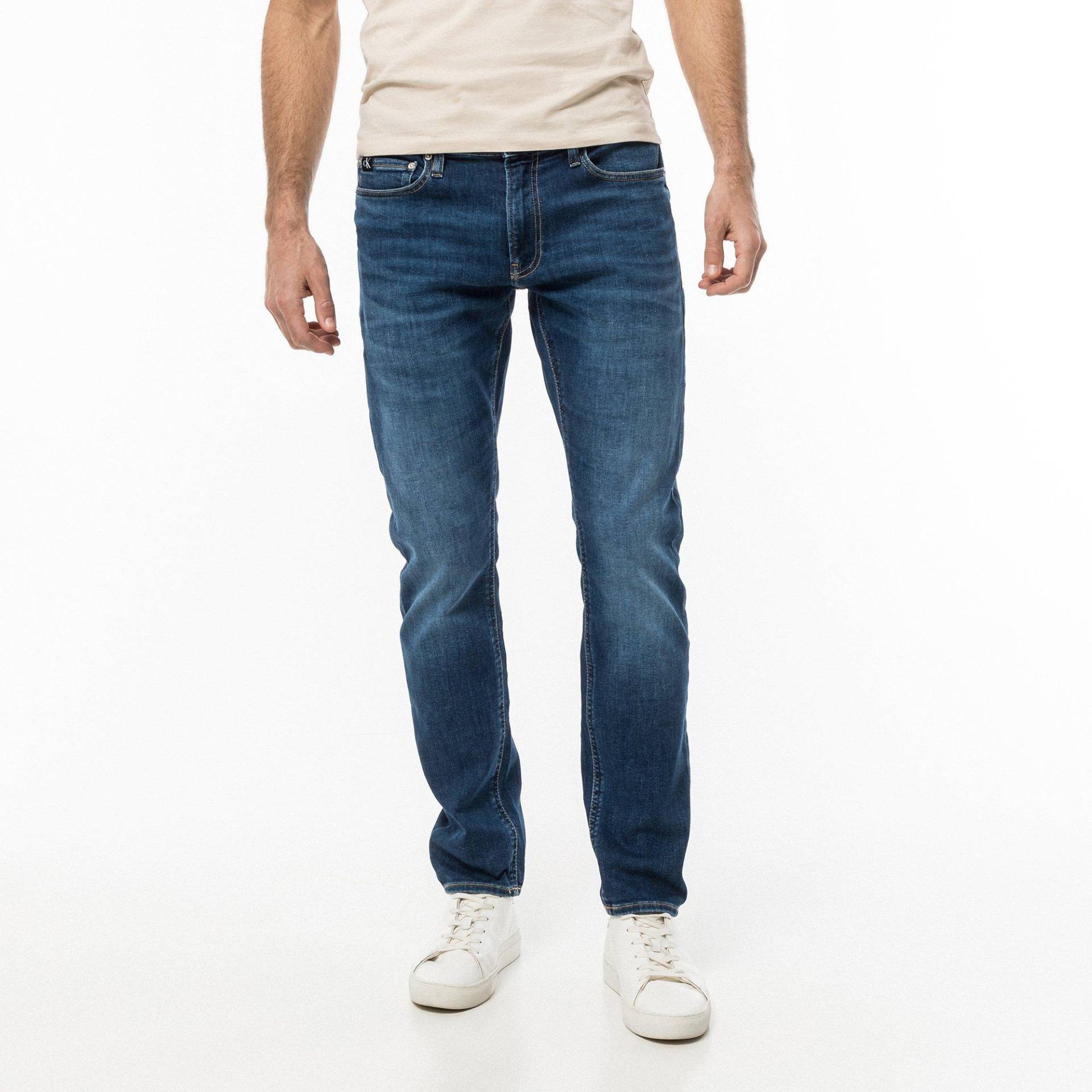 Jeans, Slim Fit Herren Dunkelblau L32/W33 von Calvin Klein Jeans