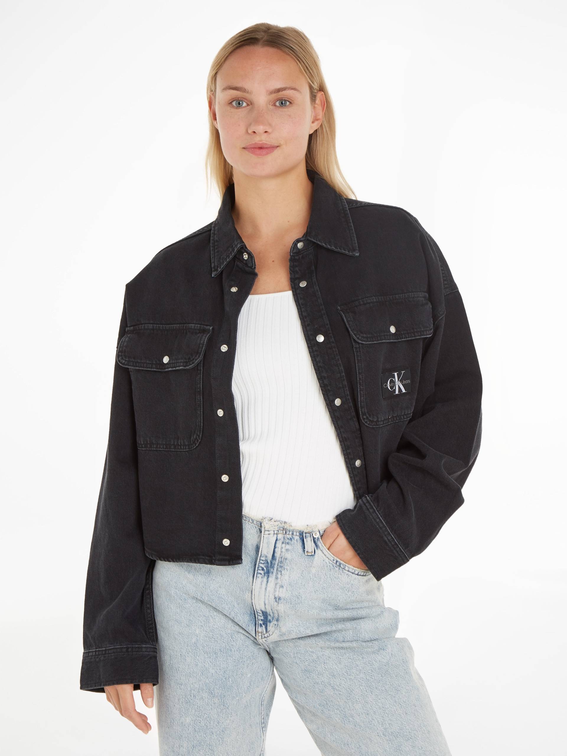 Calvin Klein Jeans Jeansbluse »OVERSIZED CROP ROUNDED HEM SHIRT« von Calvin Klein Jeans