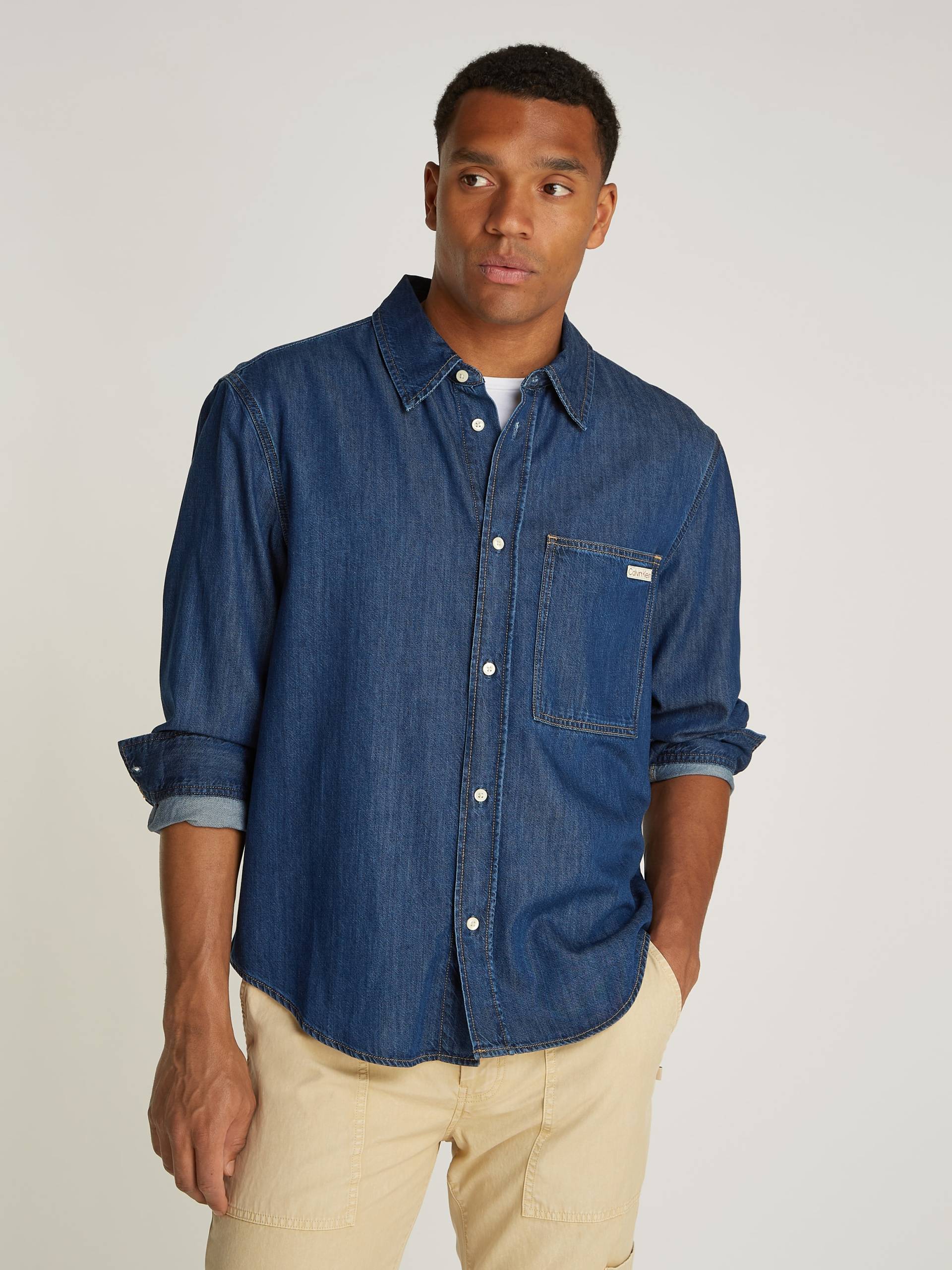 Calvin Klein Jeans Jeanshemd »REGULAR DENIM SHIRT«, Logostickerei, Brusttasche Calvin Klein Jeans Jeanshemd »REGULAR DENIM SHIRT«, Logostickerei, Brusttasche von Calvin Klein Jeans