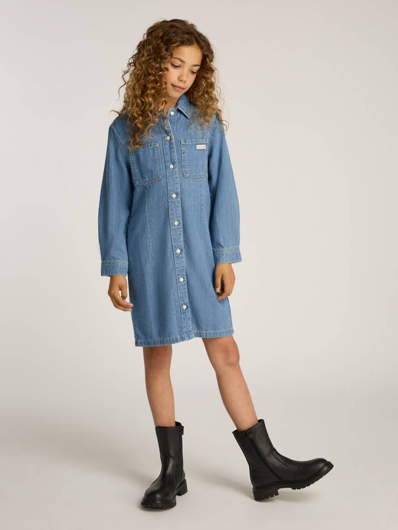 Calvin Klein Jeans Jeanskleid »LT BL TENCEL DENIM SHIRT DRESS«, für Kinder bis 16 Jahre mit Logostickerei von Calvin Klein Jeans