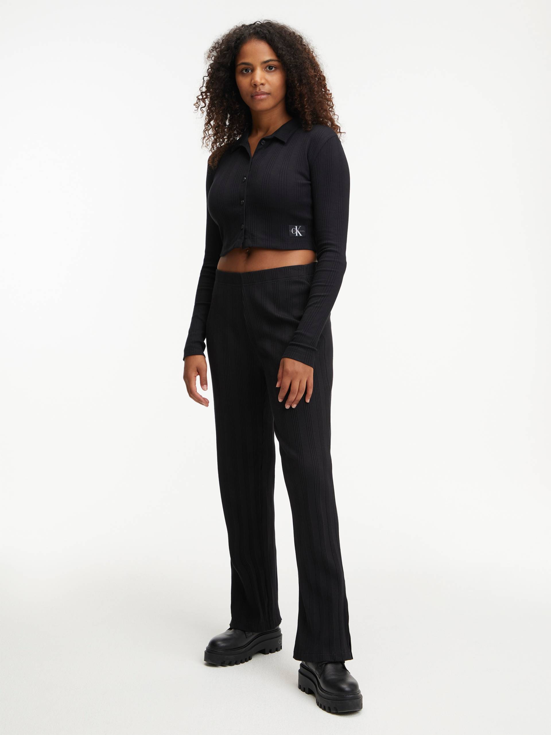 Calvin Klein Jeans Jerseyhose »BADGE RIB STRAIGHT PANTS« von Calvin Klein Jeans