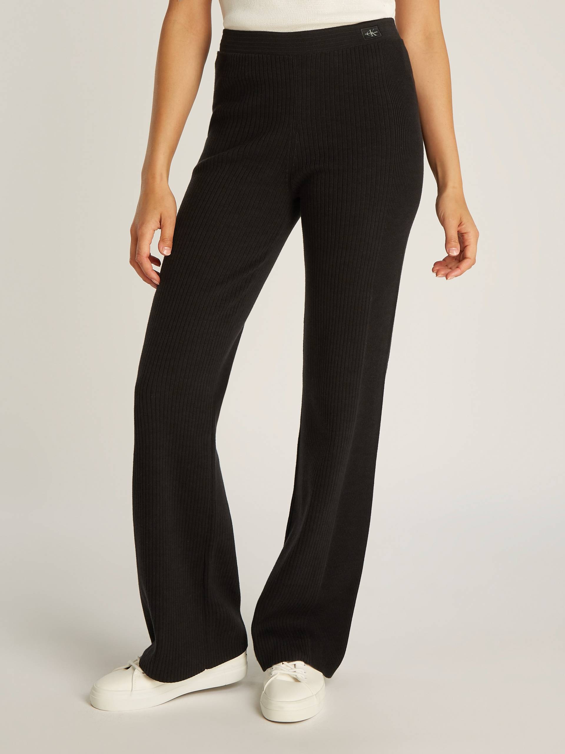 Calvin Klein Jeans Jerseyhose »WOVEN LABEL SWEATER PANTS«, mit gerippter Struktur von Calvin Klein Jeans