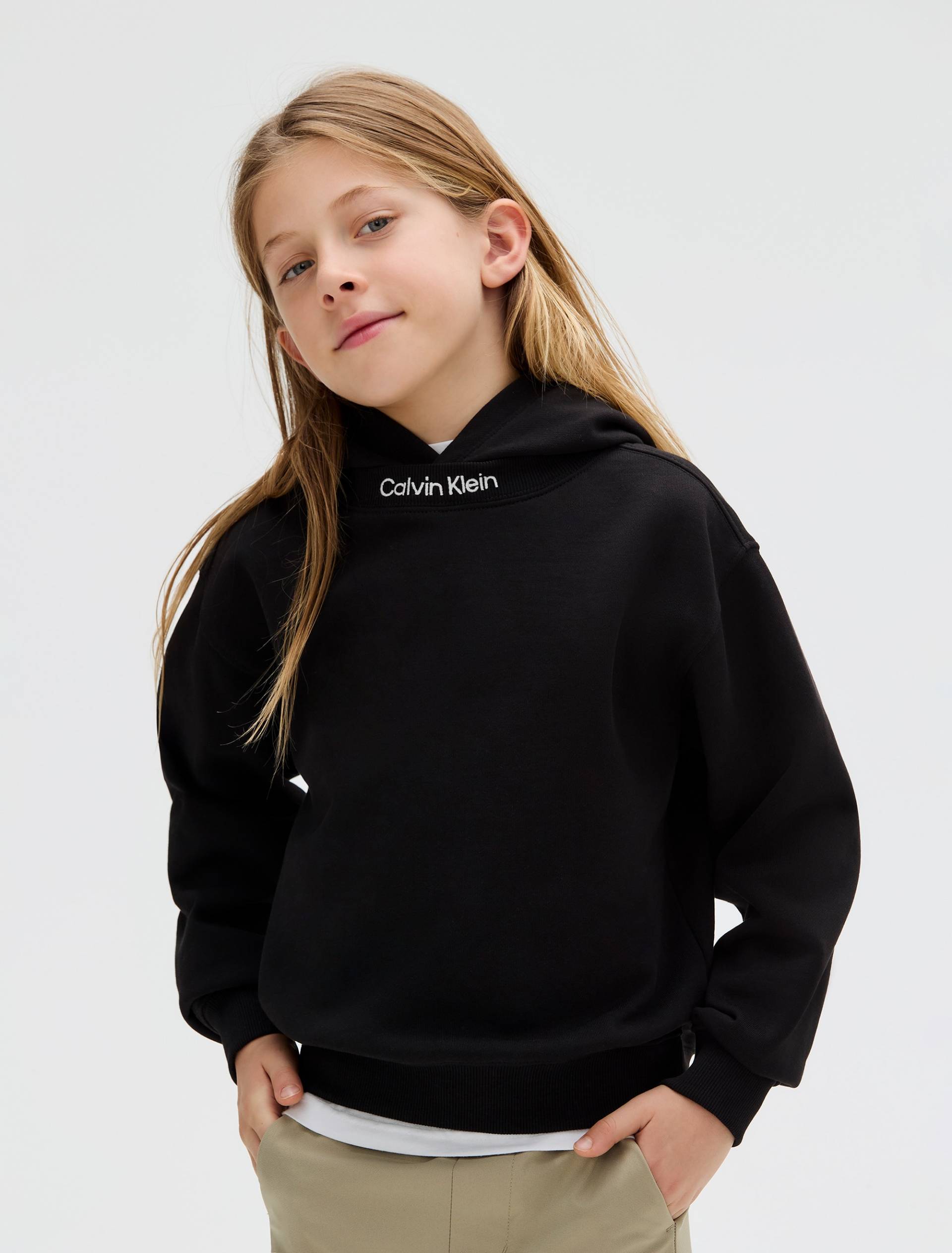 Calvin Klein Jeans Kapuzensweatshirt »NECK EMBRO LOGO TERRY HOODIE«, für Kinder bis 16 Jahre, Logo-schriftzug Calvin Klein Jeans Kapuzensweatshirt »NECK EMBRO LOGO TERRY HOODIE«, für Kinder bis 16 Jahre, Logo-schriftzug von Calvin Klein Jeans