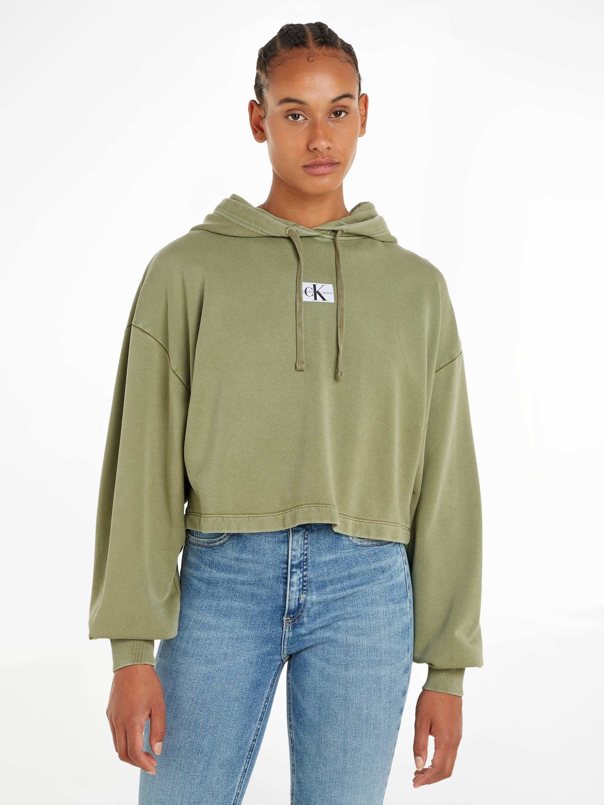 Calvin Klein Jeans Kapuzensweatshirt »WASHED WOVEN LABEL HOODIE« von Calvin Klein Jeans