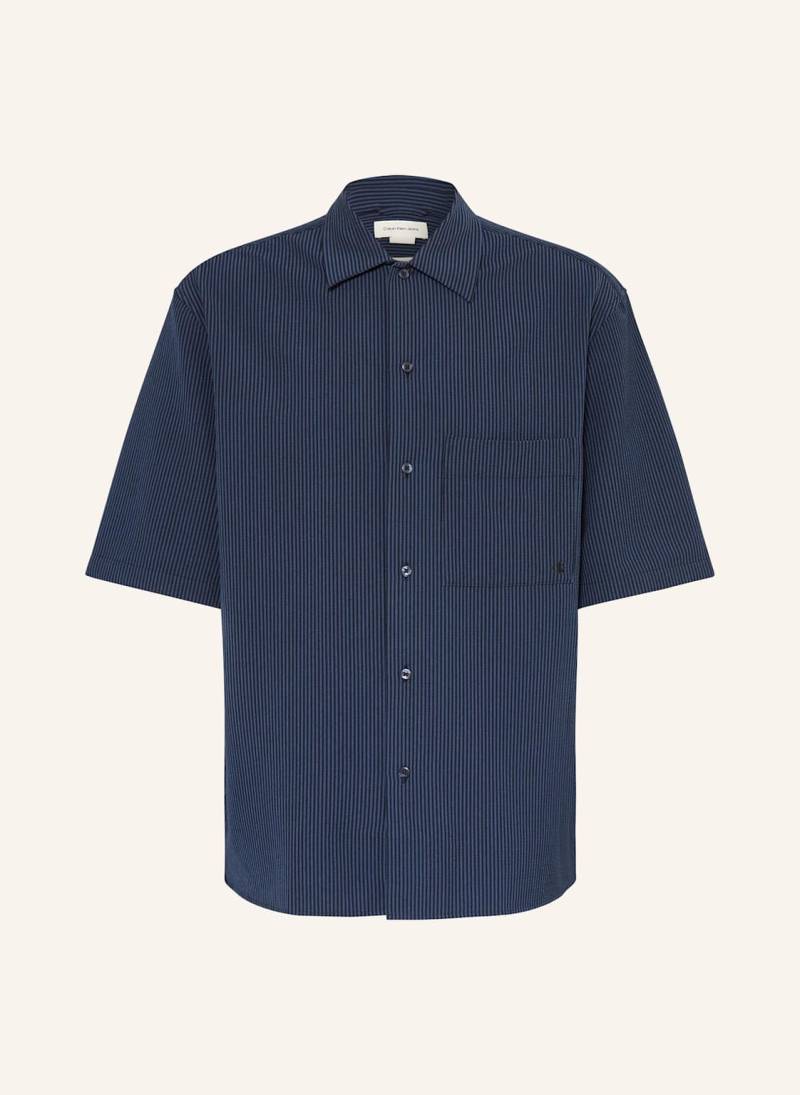 Calvin Klein Jeans Kurzarm-Hemd Relaxed Fit blau von Calvin Klein Jeans