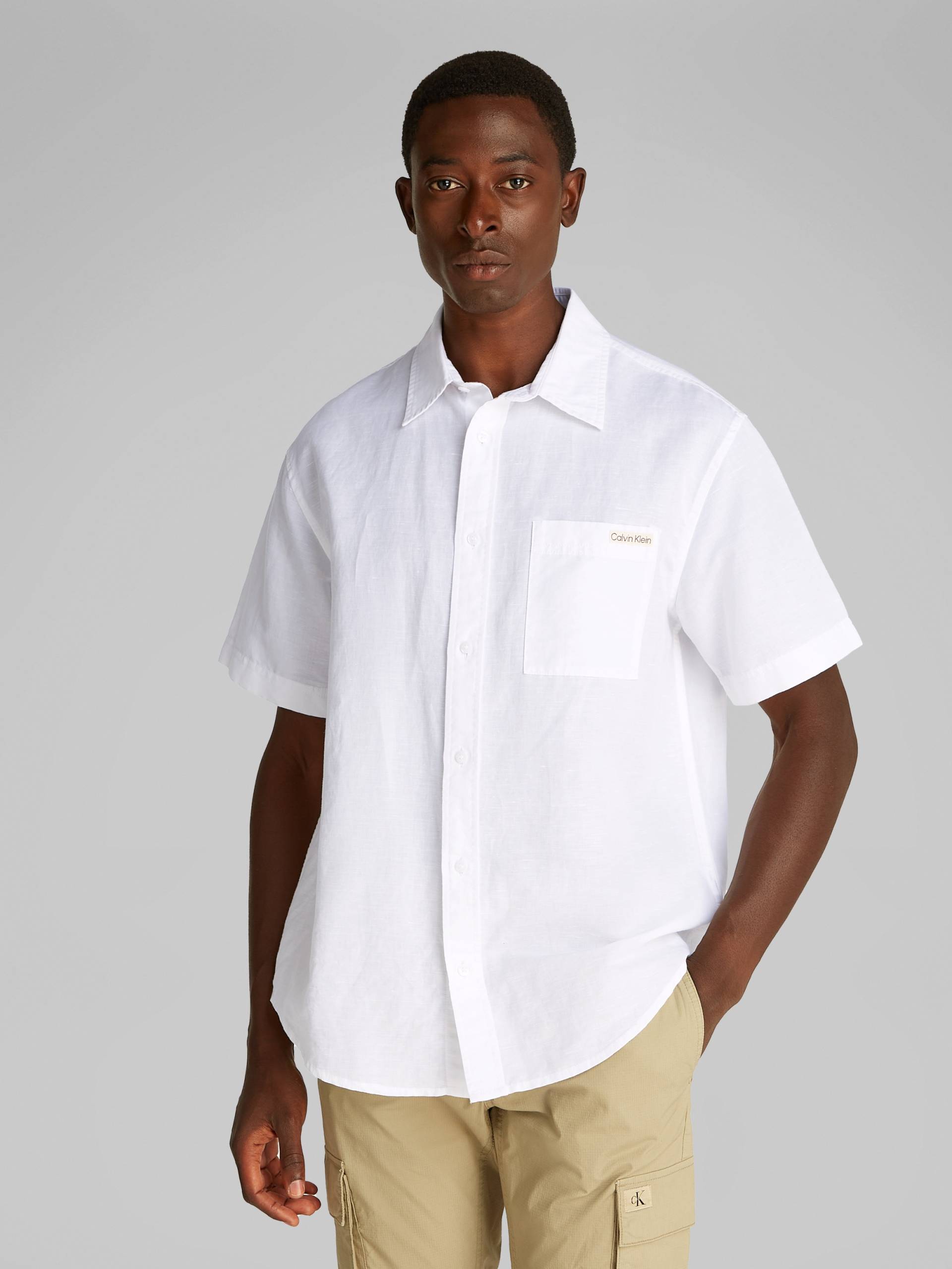 Calvin Klein Jeans Kurzarmhemd »LINEN COTTON S/S SHIRT«, mit Brusttasche Calvin Klein Jeans Kurzarmhemd »LINEN COTTON S/S SHIRT«, mit Brusttasche von Calvin Klein Jeans