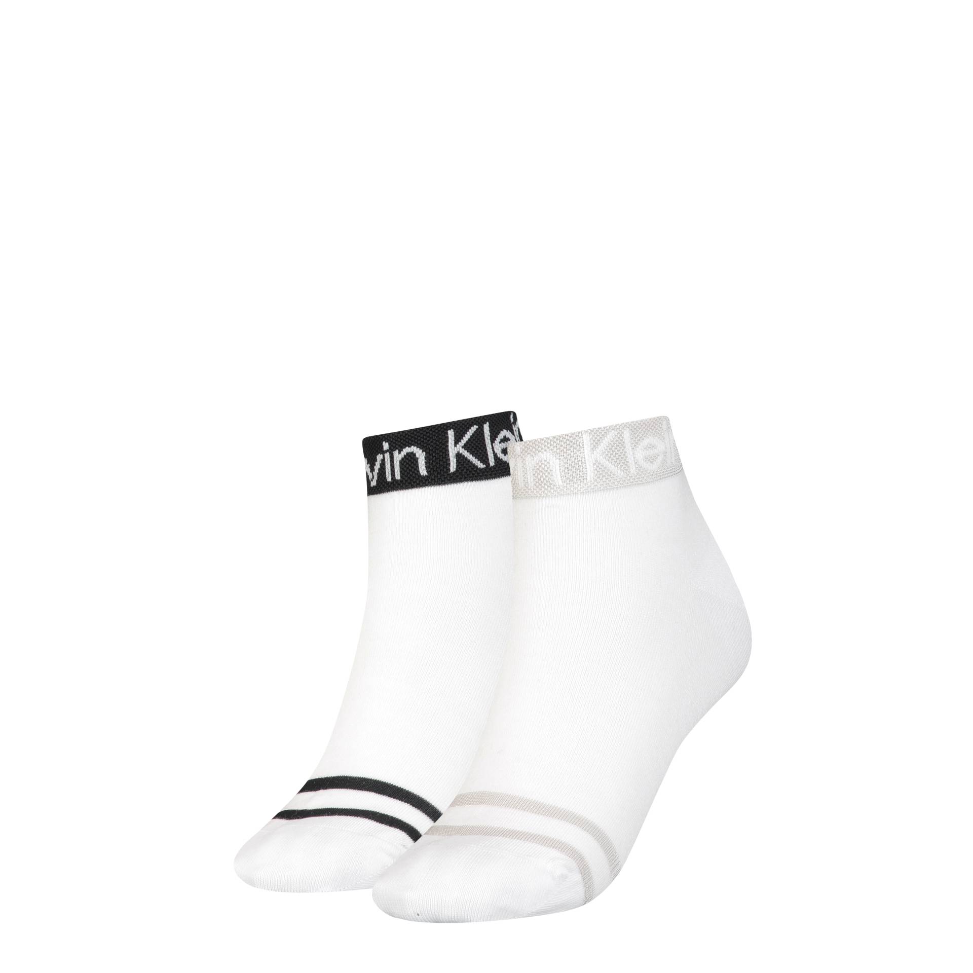 Calvin Klein Jeans Kurzsocken »CK WOMEN QUARTER 2P LOGO WELT«, (2 Paar), Coolmax-Garn für Feuchtigkeitstransport von Calvin Klein Jeans