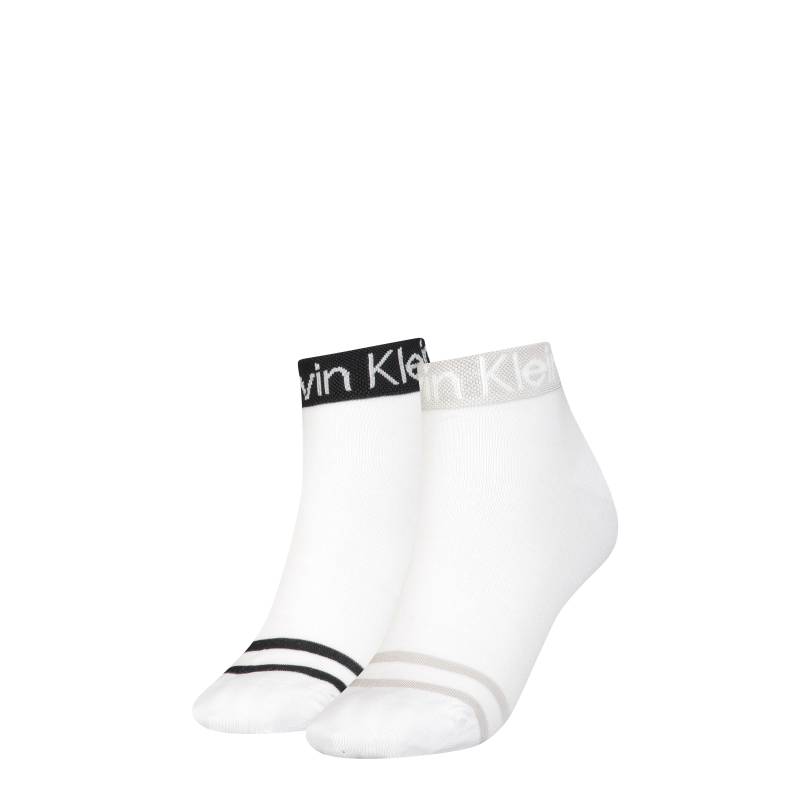 Calvin Klein Jeans Kurzsocken »CK WOMEN QUARTER 2P LOGO WELT«, (2 Paar), Coolmax-Garn für Feuchtigkeitstransport von Calvin Klein Jeans