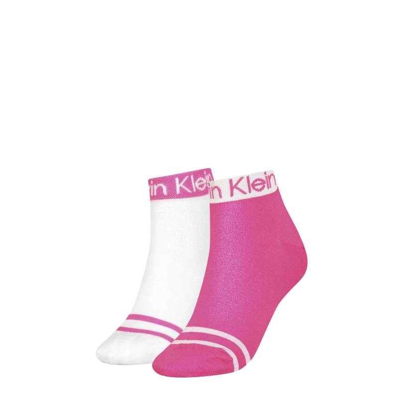 Calvin Klein Jeans Kurzsocken »CK WOMEN QUARTER 2P LOGO WELT«, (2 Paar), Coolmax-Garn für Feuchtigkeitstransport von Calvin Klein Jeans