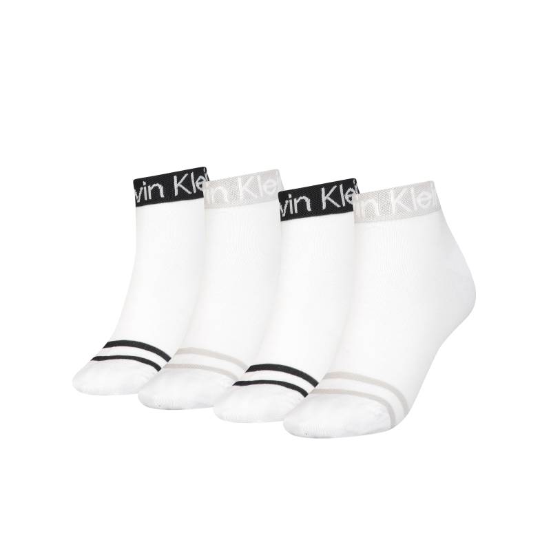 Calvin Klein Jeans Kurzsocken »CK WOMEN QUARTER LOGO WELT ZOEY 4P ECOM«, (4 Paar), Coolmax-Garn für Feuchtigkeitstransport von Calvin Klein Jeans