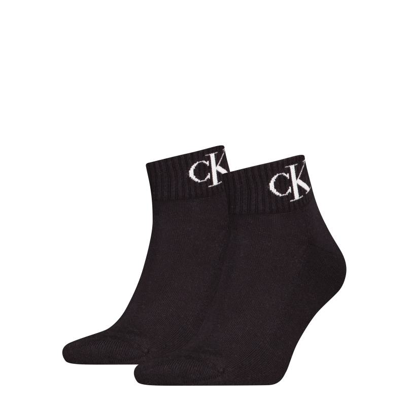 Calvin Klein Jeans Kurzsocken »CKJ MEN QUARTER 2P MONOGRAM«, (2 Paar, 2 Paar), mit dezenter Logostickerei von Calvin Klein Jeans