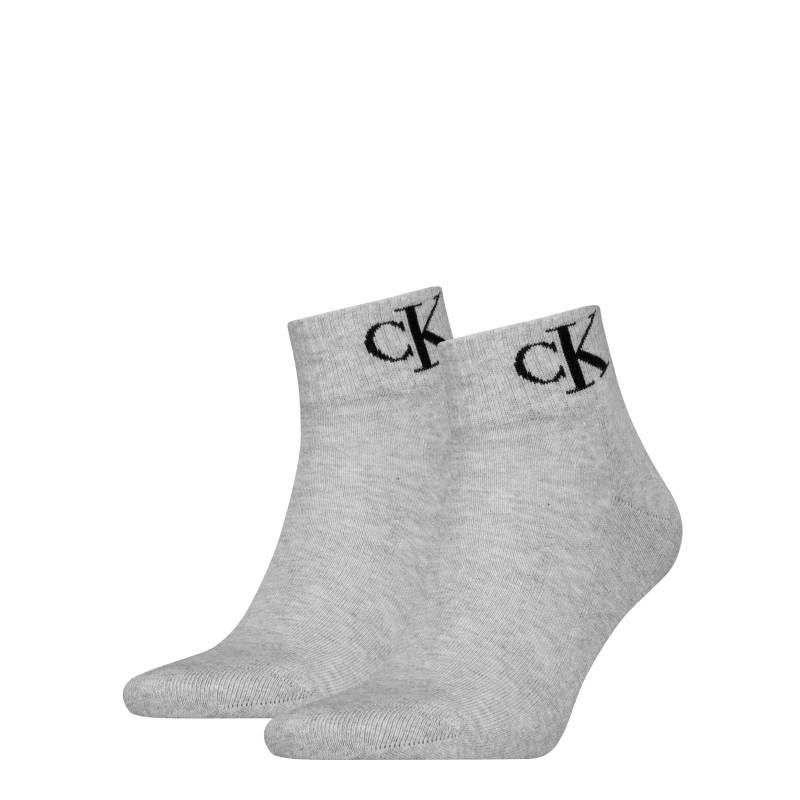 Calvin Klein Jeans Kurzsocken »CKJ MEN QUARTER 2P MONOGRAM«, (2 Paar, 2 Paar), mit dezenter Logostickerei von Calvin Klein Jeans