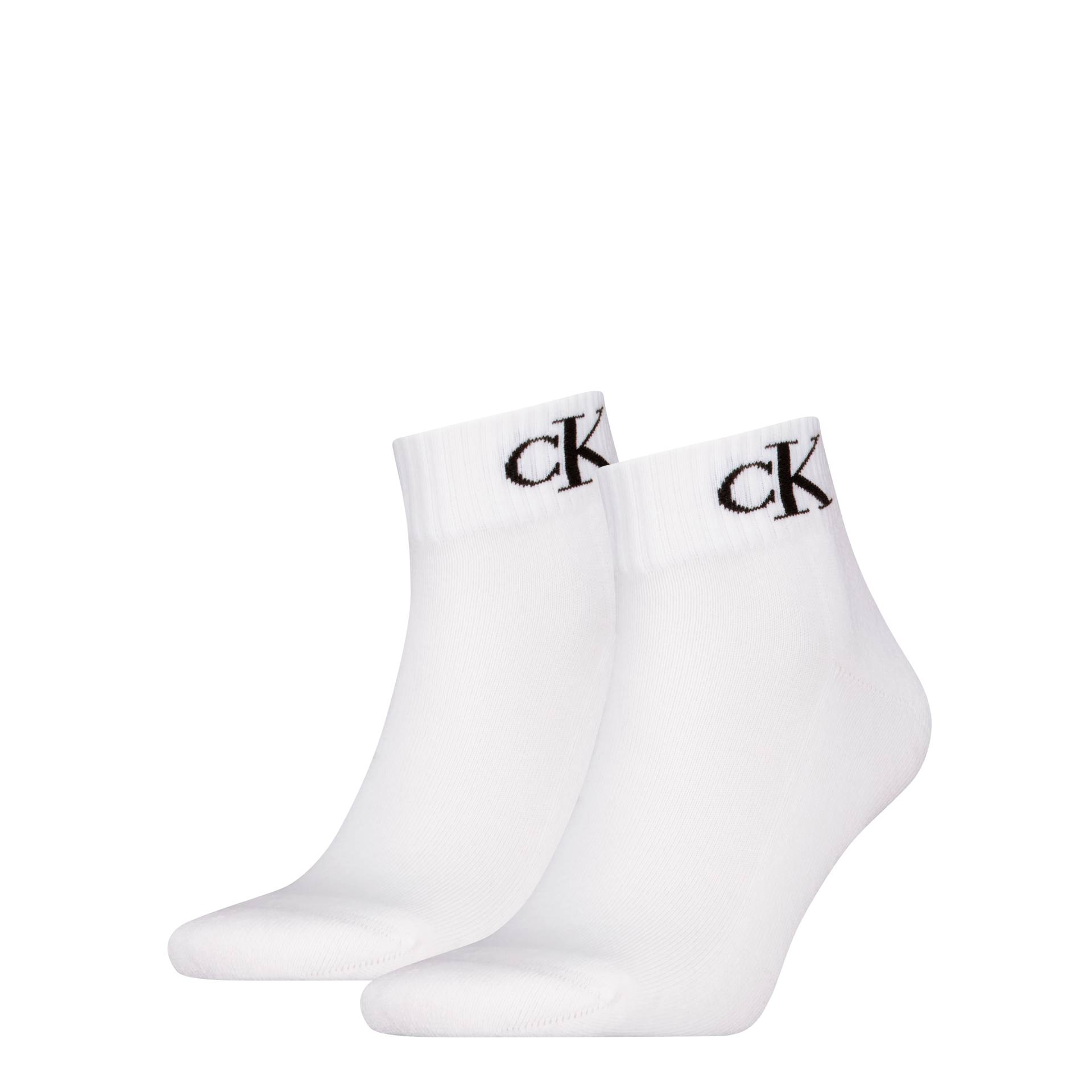 Calvin Klein Jeans Kurzsocken »CKJ MEN QUARTER 2P MONOGRAM«, (2 Paar, 2 Paar), mit dezenter Logostickerei von Calvin Klein Jeans