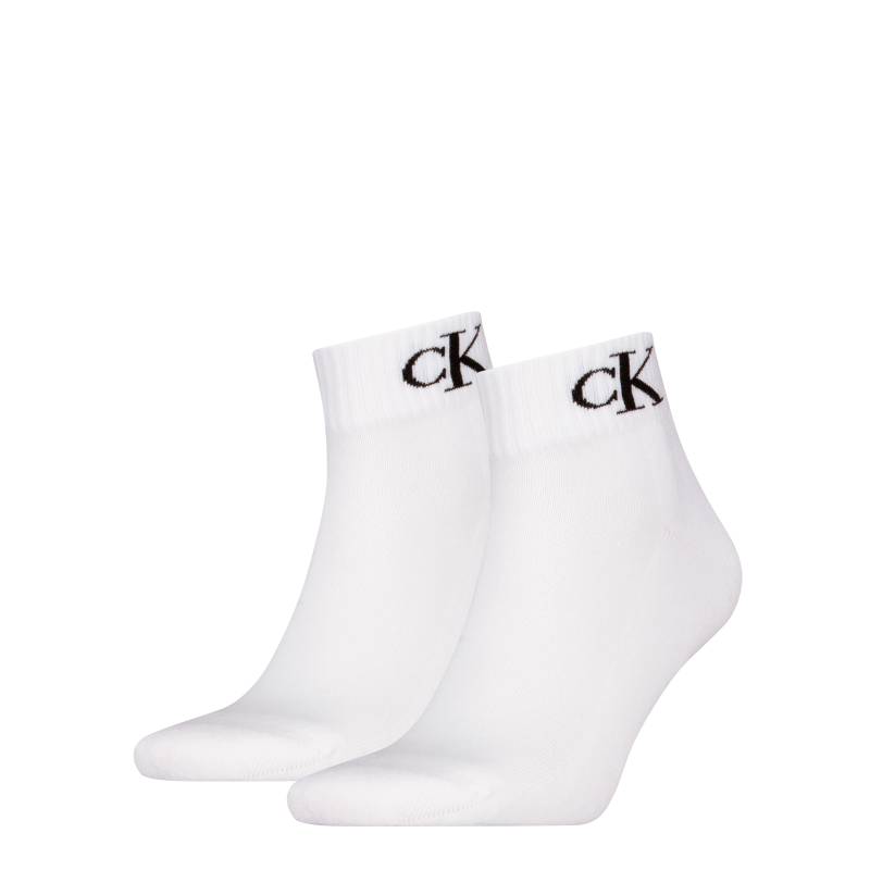 Calvin Klein Jeans Kurzsocken »CKJ MEN QUARTER 2P MONOGRAM«, (2 Paar, 2 Paar), mit dezenter Logostickerei von Calvin Klein Jeans